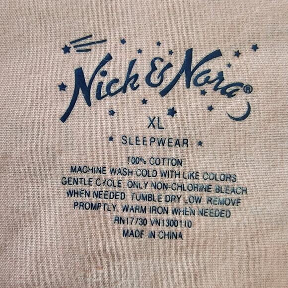 Nick & Nora Pajamas Zebras Mint Green Sz XL Lightweight 100% Cotton Sleepwear - Picture 8 of 13